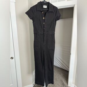 Show Me Your MuMu Black Button-Front Jumpsuit